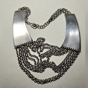 Vintage 90s Statement Chain Necklace — Brutalist, Fluid, Sculptural